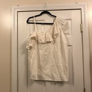 One-Shoulder Ruffle-Trim Top size XXl